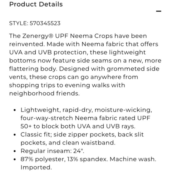 Chicos zenergy knit waist crop blue grotto - Picture 5 of 5